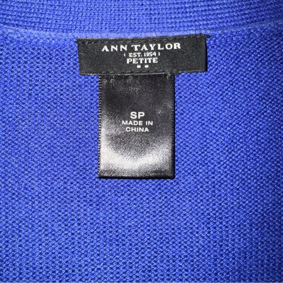 Ann Taylor women’s petite 3/4 sleeve cardigan sweater acrylic wool blend SP - Picture 6 of 12